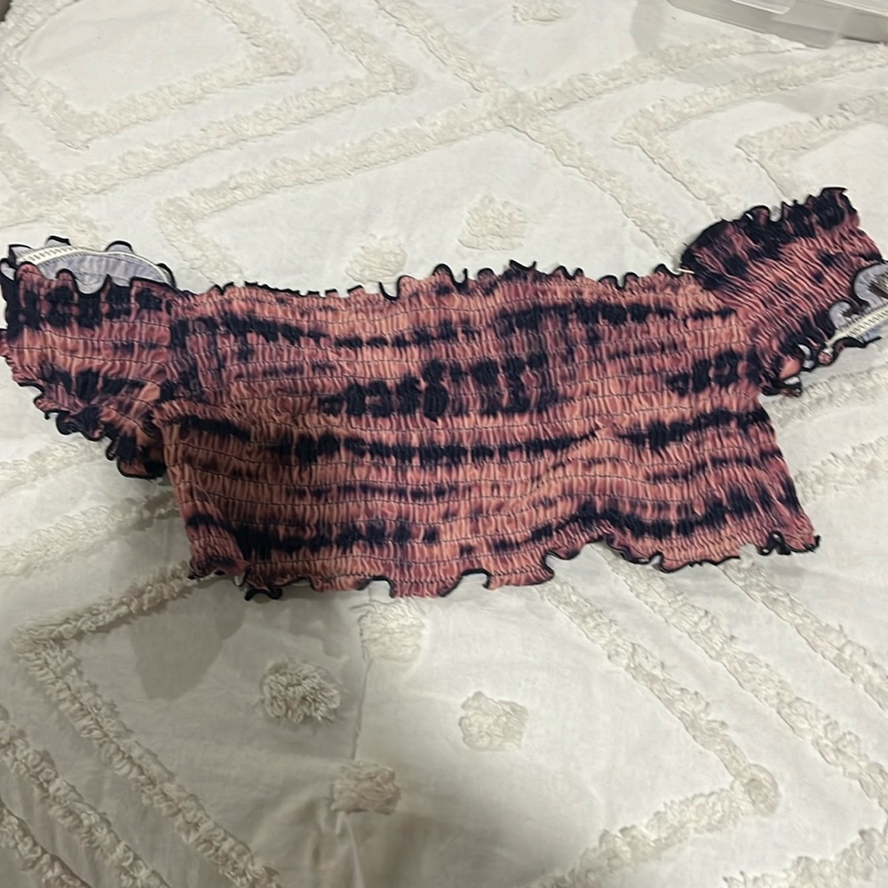 Tye Dye Ruched Swim top